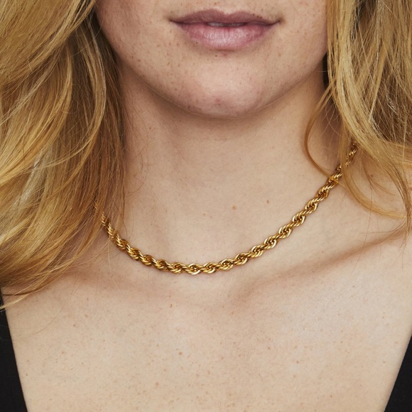 AUREUM CHLOE braided chain necklace- new - Picture 4 of 8